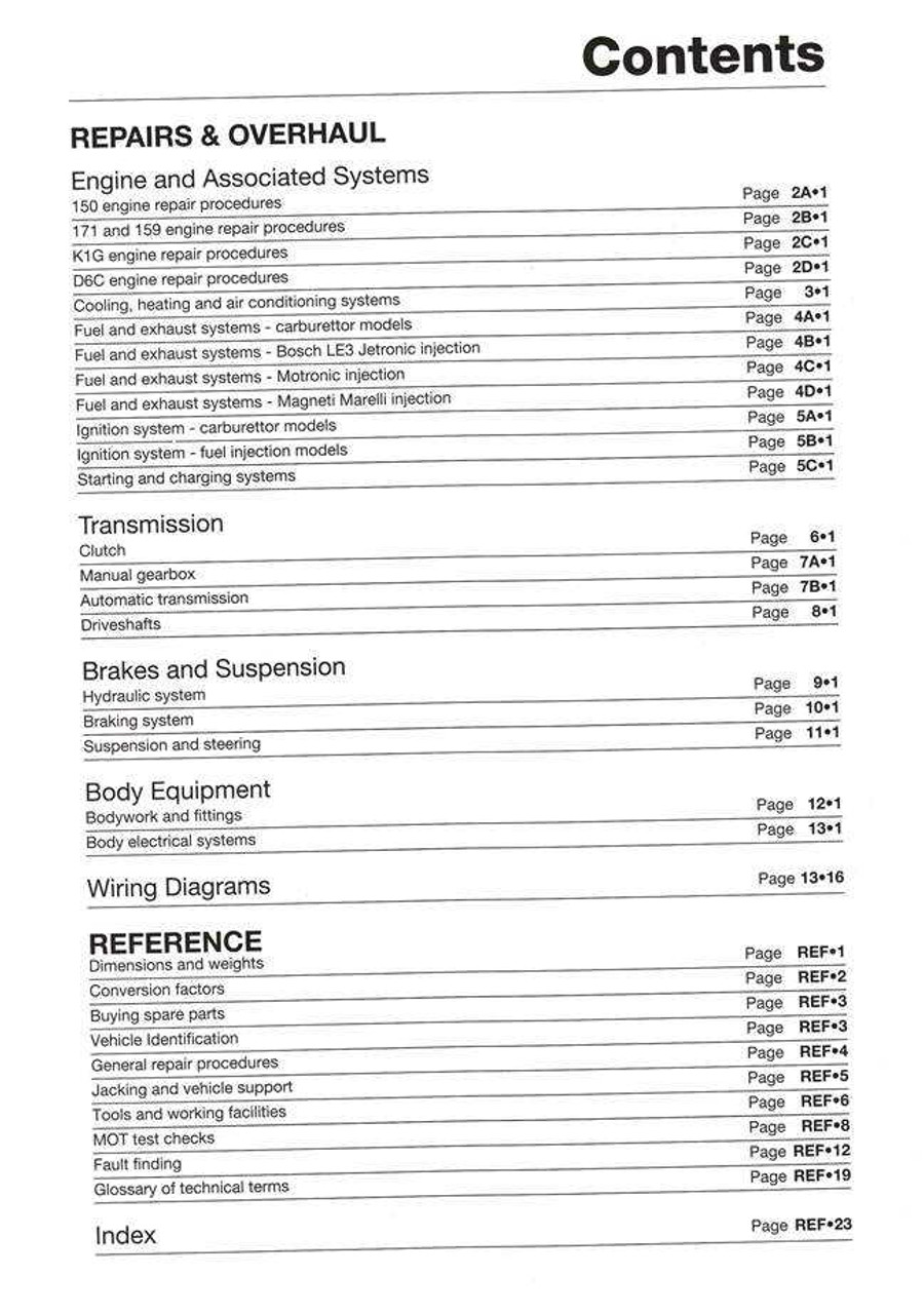 citroen bx 1983 1994 petrol workshop manual